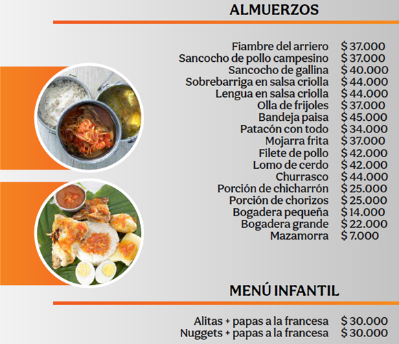 almuerzos_parque_los_arrieros - Hoteles en el Quindío Eje Cafetero, Alojamientos, Alquiler de fincas