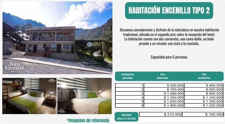 habitacion-encenillo-tipo2-san-vicente - Hoteles en el Quindío Eje Cafetero, Alojamientos, Alquiler de fincas
